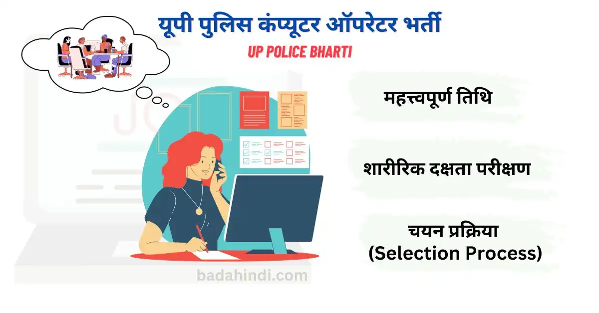 यूपी पुलिस कंप्यूटर ऑपरेटर भर्ती